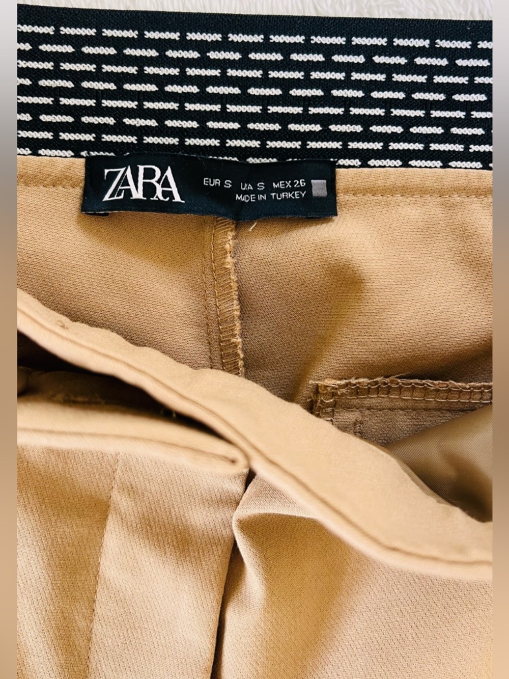 Zara trousers in Camel Brown - Picture 3 of 7